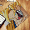 Goku super saiyan musemåtte - Dragon Ball Z - 20x25cm med mus