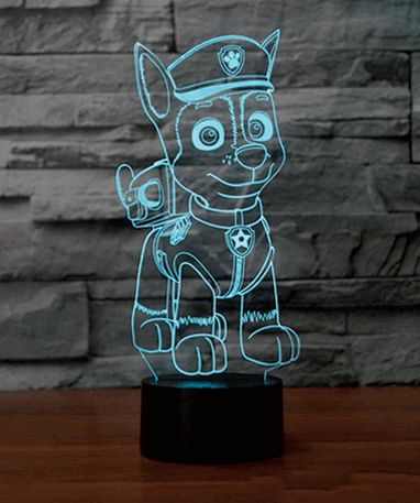 Paw Patrol lampe - 3D Chase