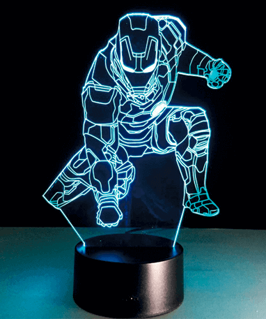 Billede af Iron Man 3D Lampe - Marvel