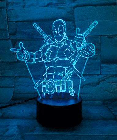 Billede af Deadpool 3D lampe - Marvel