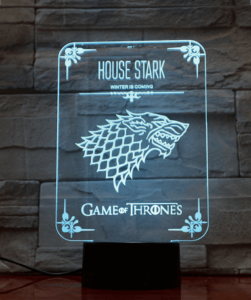 Game Of Thrones 3D Lampe - Winter Is Coming
