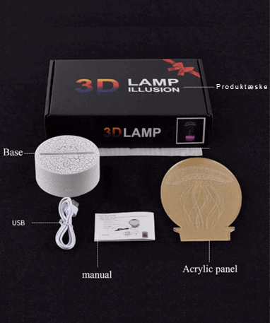 global kombination Marquee Harry Potter lampe - 3D natlampe [1-2 Dages Fragt Til 29,-]