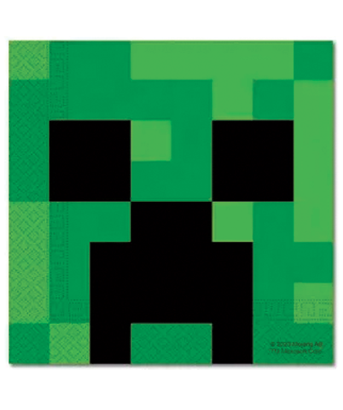 Minecraft Creeper servietter 33x33cm - Fødselsdagspynt