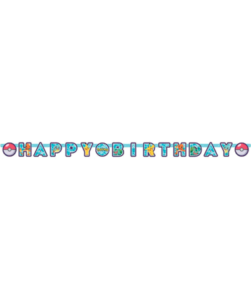 Pokemon happy birthday banner - fødselsdagspynt