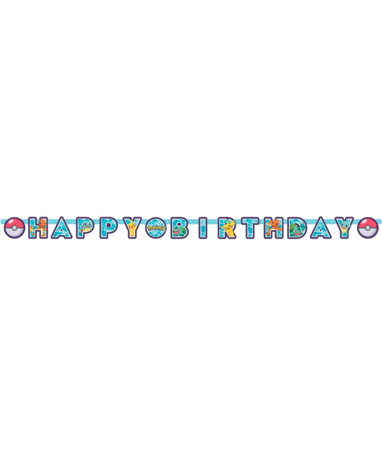 Pokemon happy birthday banner - fødselsdagspynt