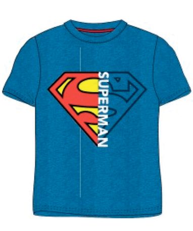 Blå superman t-shirt til børn