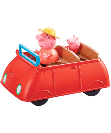 Gurli Gris bil - rød legetøjsbil