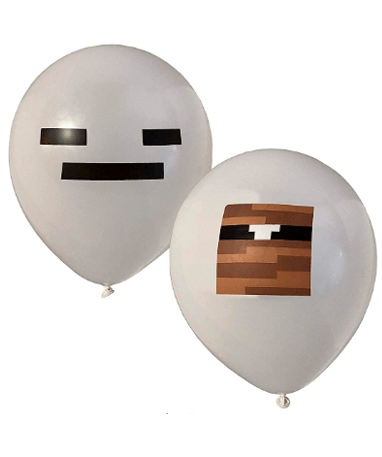 Minecraft balloner - Grå
