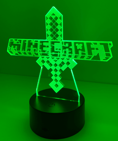 Minecraft lampe fra siden
