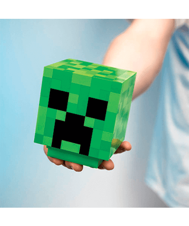 Minecraft Creeper lampe i hånden