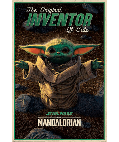 Baby Yoda plakat - Cute inventor - The Mandalorian