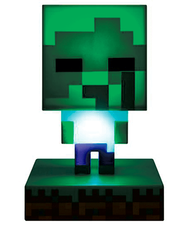 Minecraft Zombie figur med lys - 3d lampe