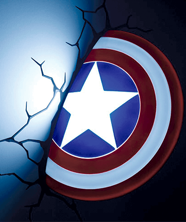 Captain America 3D lampe - LED