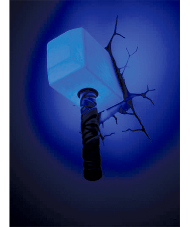 Thors hammer - 3D lampe - Marvel - LED