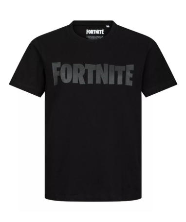 Billede af Fortnite sort logo t-shirt (10-14 år)