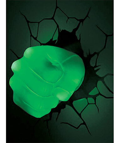 Hulk Knytnæve 3D LED lampe - Marvel lampe
