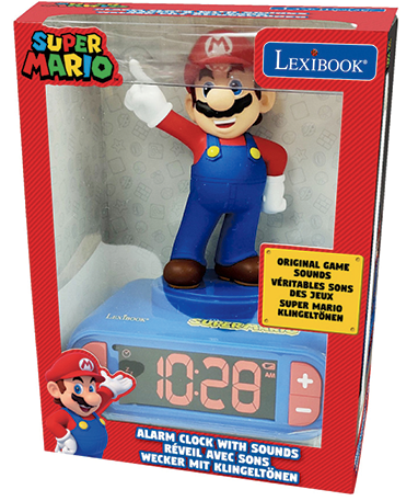 Super Mario alarm klokke - 3d figur med lyd