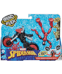 Spiderman Bend & Flex figur & motorcykel
