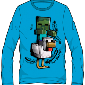 Minecraft langærmet Zombie & chicken t-shirt