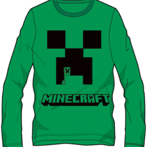 Minecraft langærmet creeper t-shirt til børn