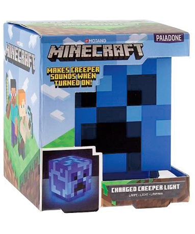 Minecraft Charged Creeper lampe - Blå