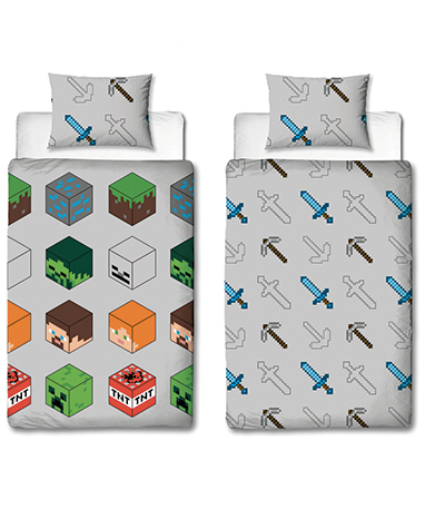Minecraft sengetøj - Sværd & TNT