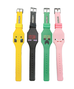 Minecraft armbåndsur - creeper - gris, ender, bi