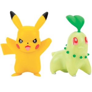 2-Pack Chikorita & Pikachu - Pokemon Battle Figure
