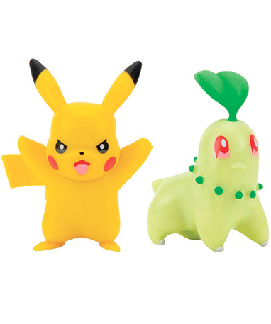 Billede af 2-Pack Chikorita & Pikachu - Pokemon Battle Figure