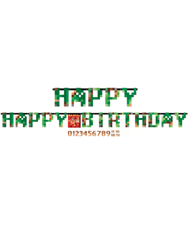 Minecraft Happy Birthday banner - fødselsdagspynt