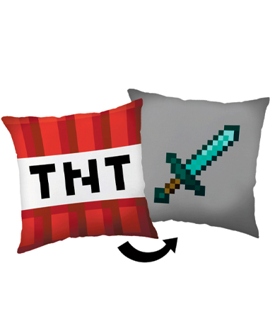 Minecraft TNT pude & sværd 40x40cm