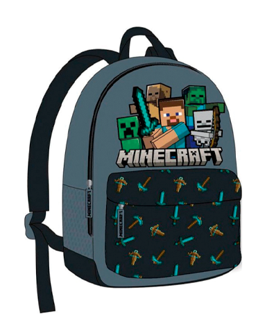 7: Minecraft logo lille skoletaske