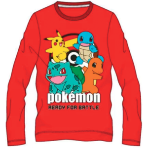 Pokemon rød t-shirts til børn - Ready for battle