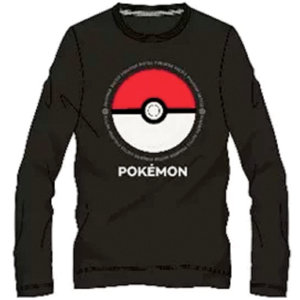 Pokemon sort langærmet t-shirt - Pokeball