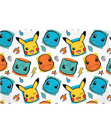#1 - Pokemon tæppe - hoveder - 100x150cm