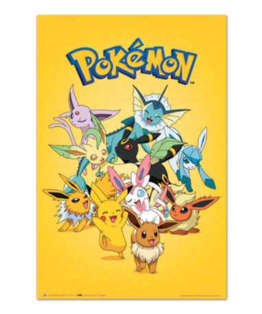 Billede af Pokemone Eeeve evolutions plakat 61x91cm