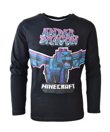 5: Minecraft Ender drage t-shirt til børn (6-12 år)