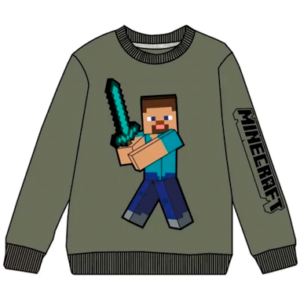 Minecraft Steve langærmet trøje (6-12år)