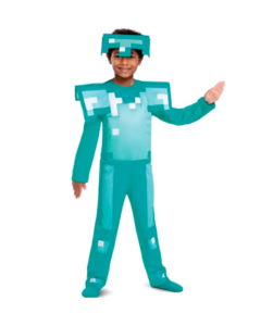 Minecraft diamant kostume - 7-8 år