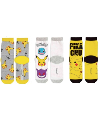 1: Pokemon Pikachu strømper - 3 pak