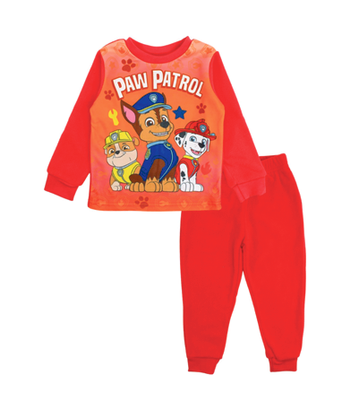 #1 - Paw Patrol Fleece pyjamassæt - Rød (2-8 år)