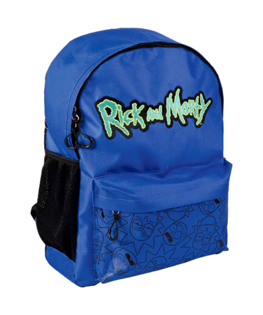 Rick & Morty Skoletaske - mørkeblå
