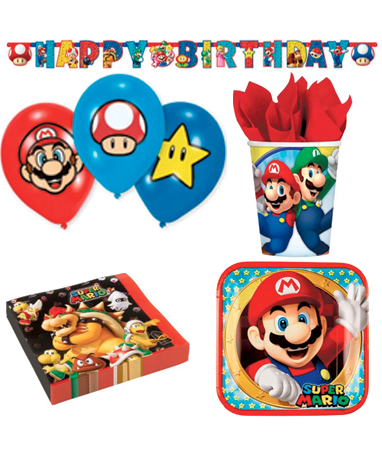Super Mario Fødselsdagspynt - Temafest