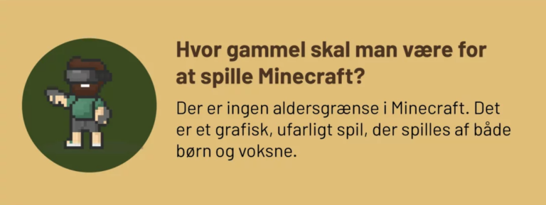 Minecraft aldersgrænse