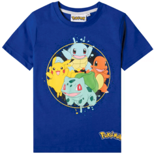 Pokemon blå t-shirt til børn - 5-12 år