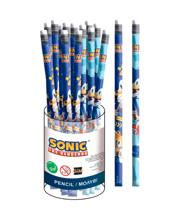 Sonic blyanter med viskelæder - 5 stk.