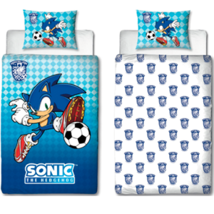 Sonic sengetøj - Fodbold - 140x200cm