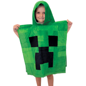 Minecraft Creeper Poncho til børn - stor