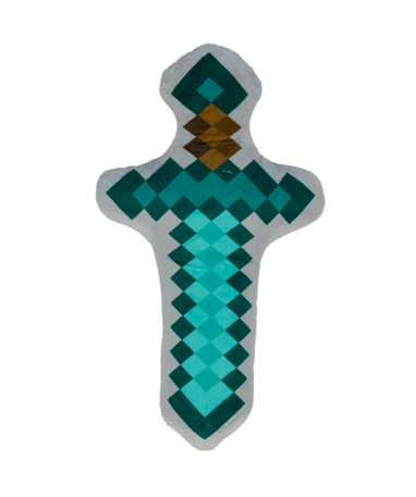 Minecraft Diamant Sværd Pude 34x21cm