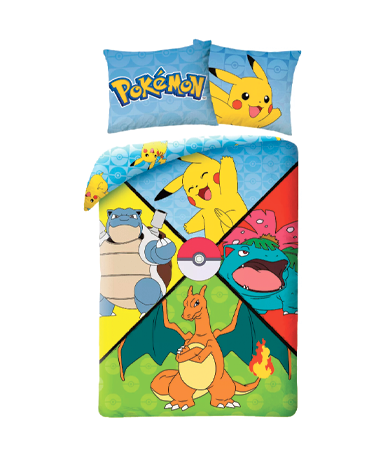 9: Pokemon sengetøj - Evolution - 140x200cm